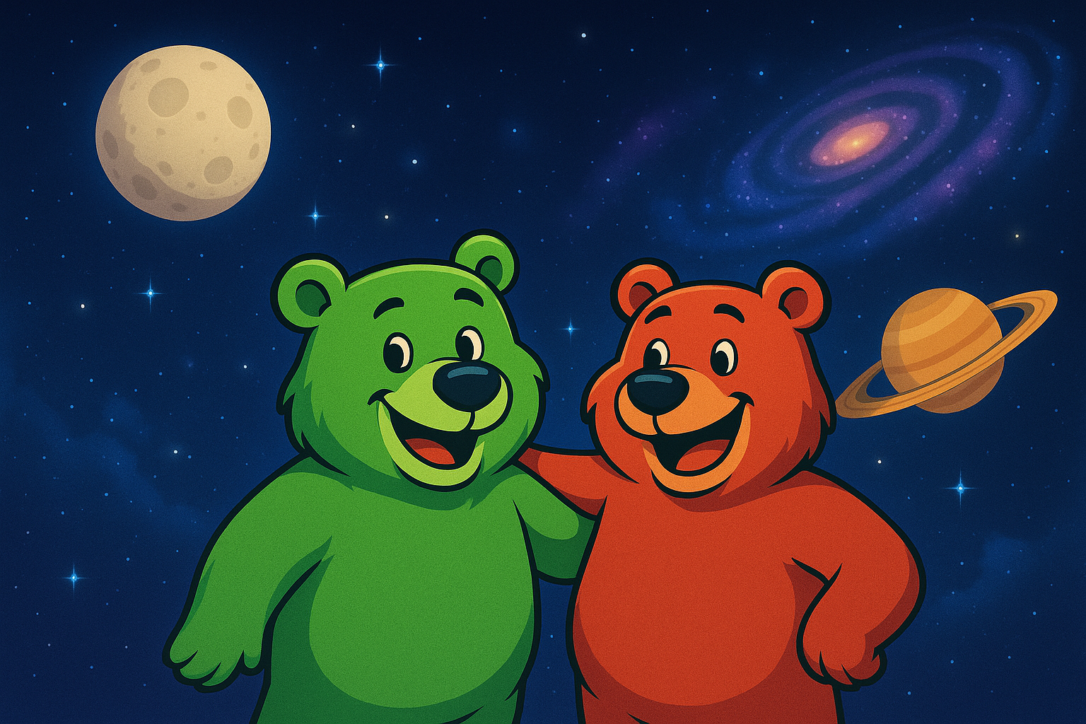 Bears in Futuristic Crypto City